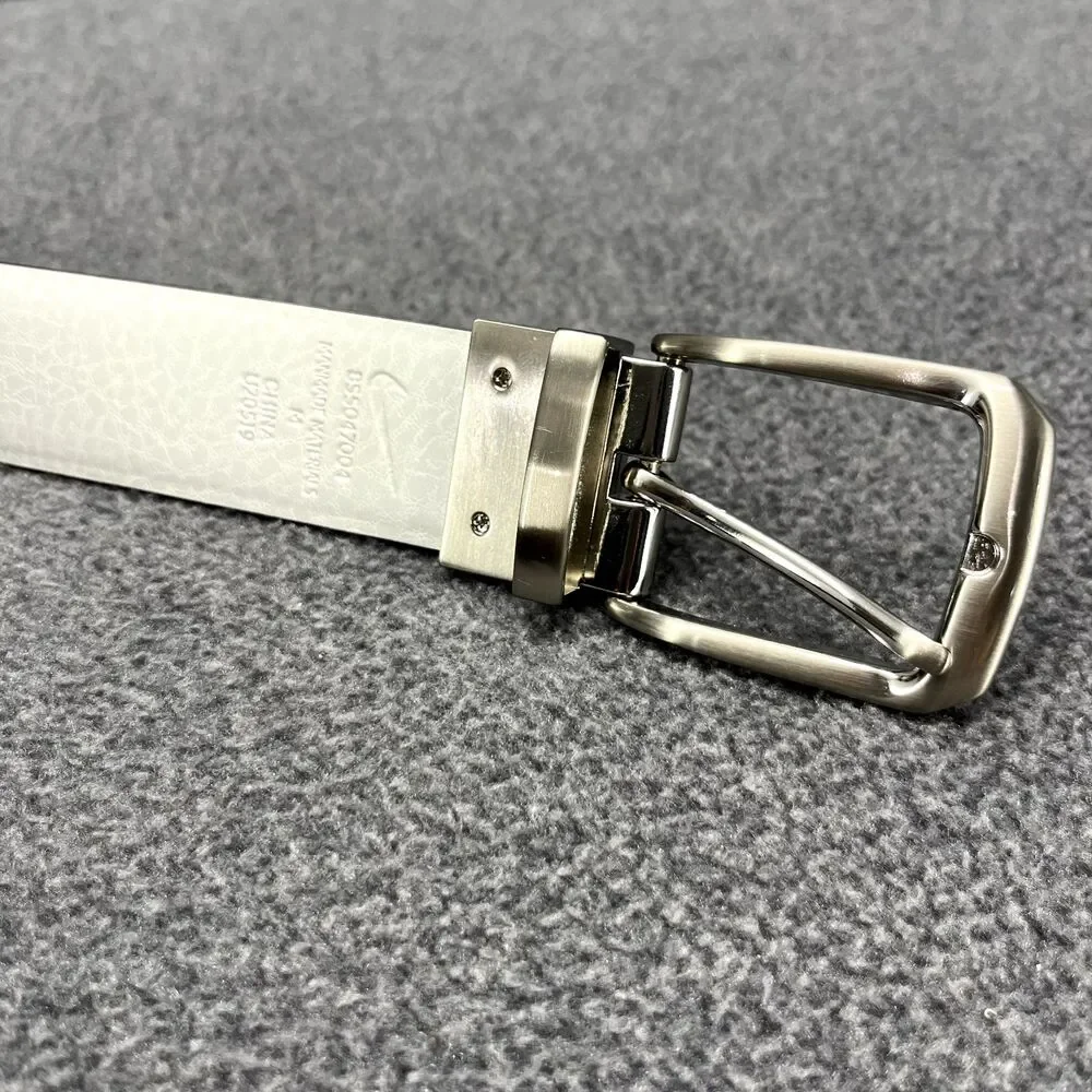 Nike Mens Golf Reversible Leather Belt Black‎ White size Medium